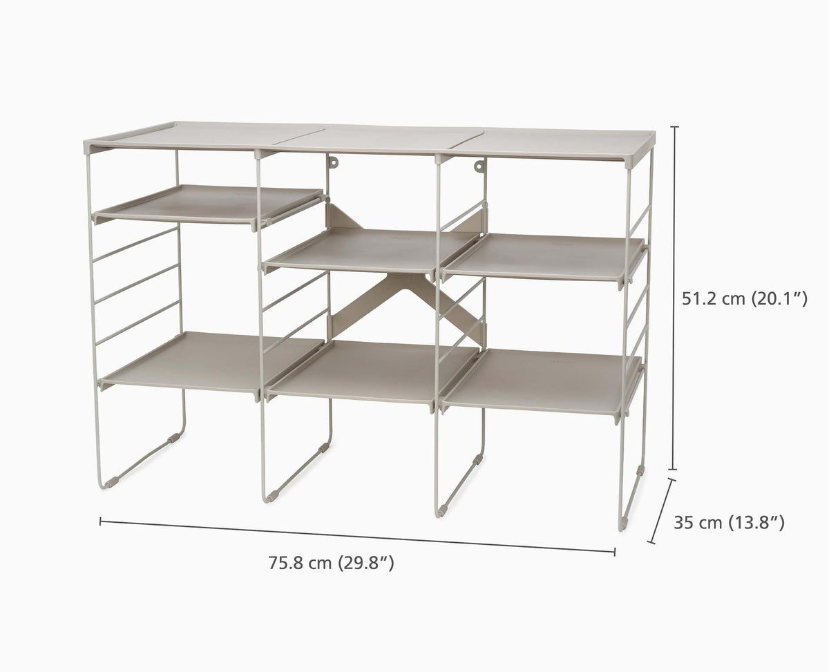 Joseph Joseph Level™ Plus Large Adjustable Ecru Shoe Rack