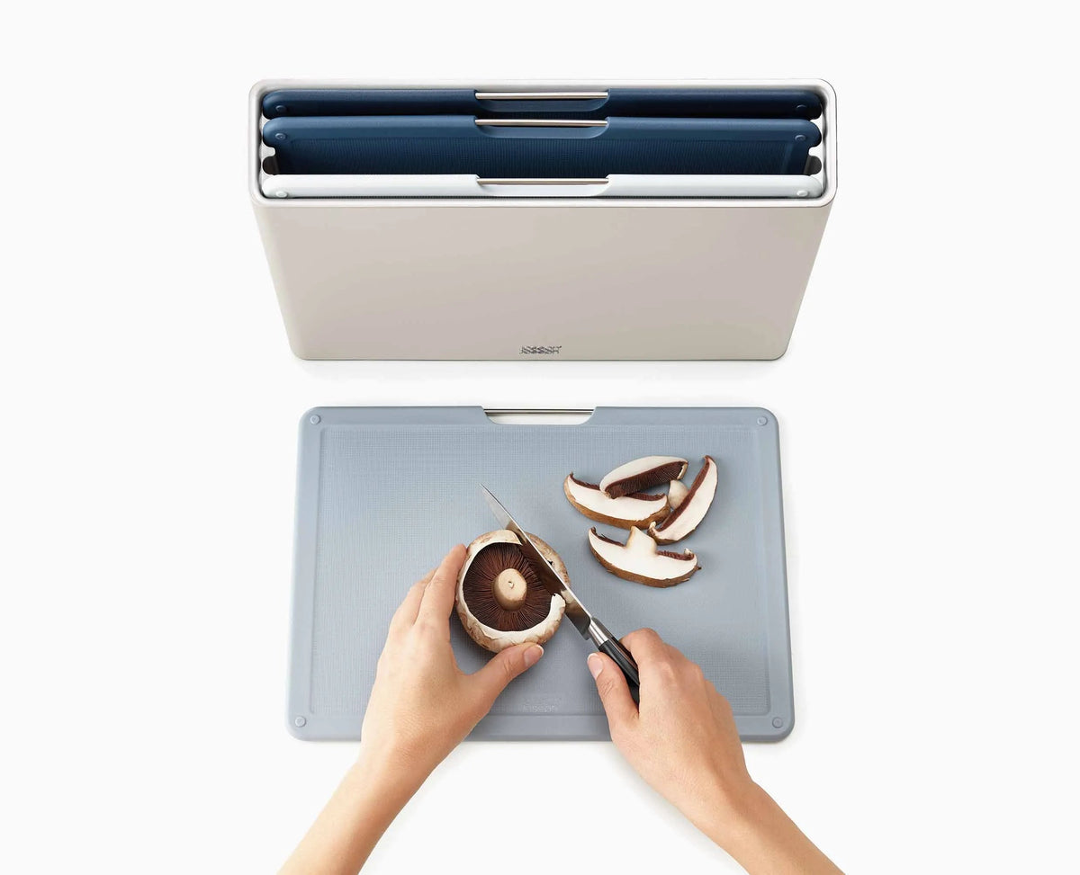 Joseph Joseph Folio™ 4-piece Blue Chopping Board Set - Editions