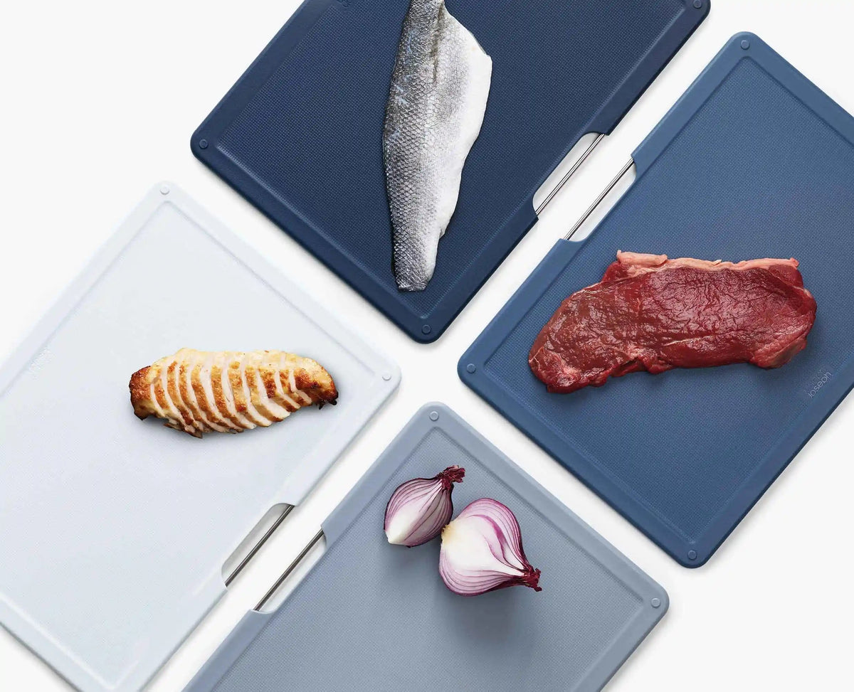 Joseph Joseph Folio™ 4-piece Blue Chopping Board Set - Editions