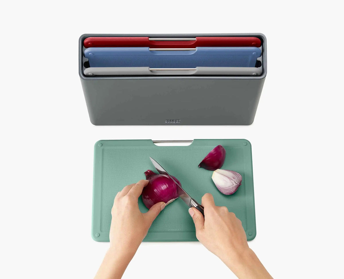 Joseph Joseph Folio™ 4-piece Coast Grey Chopping Board Set Regular