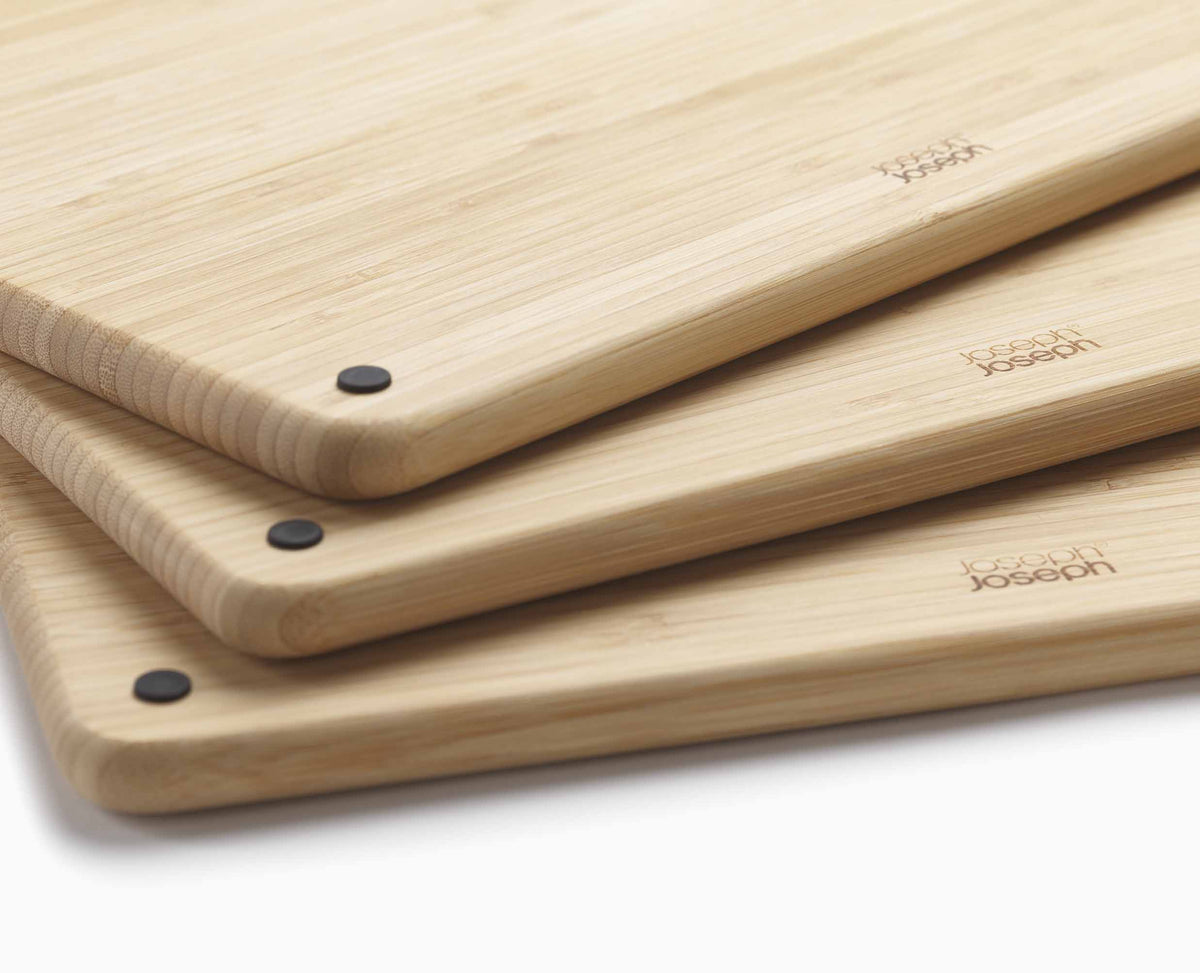 Joseph Joseph Folio™ Steel Bamboo 3-piece Chopping Board Set