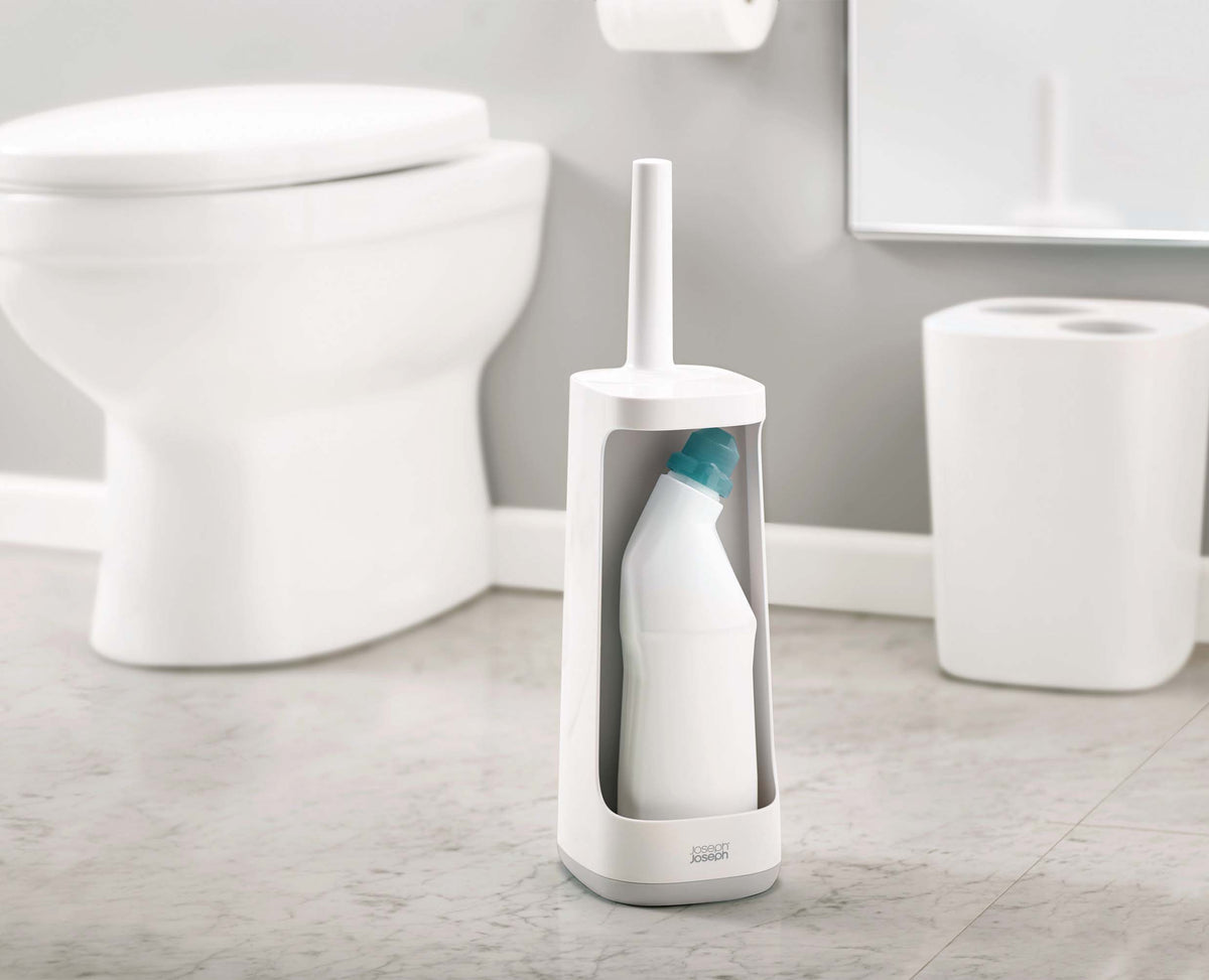 Joseph Joseph Flex™ Plus Light Grey Toilet Brush With Storage Caddy