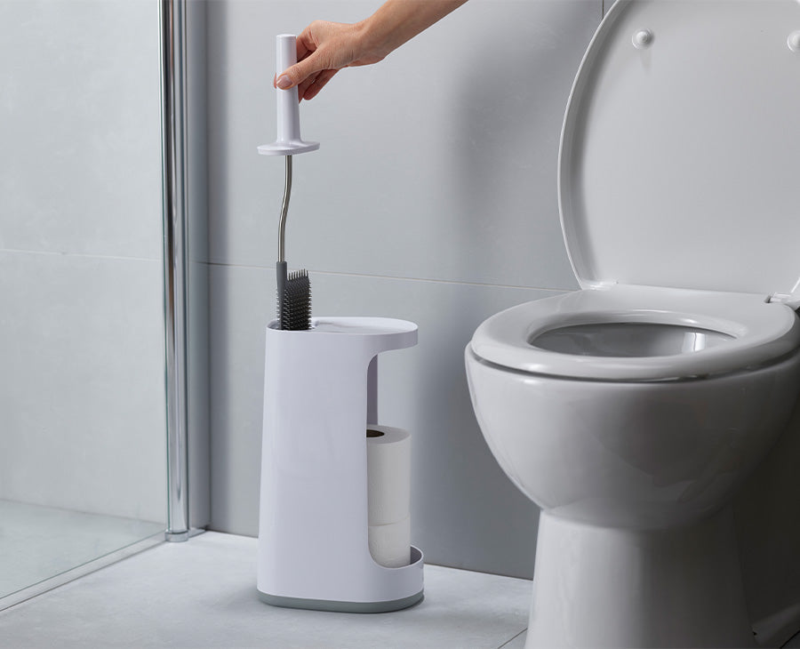 Joseph Joseph Flex™ Store Light Grey Toilet Brush With Storage Caddy