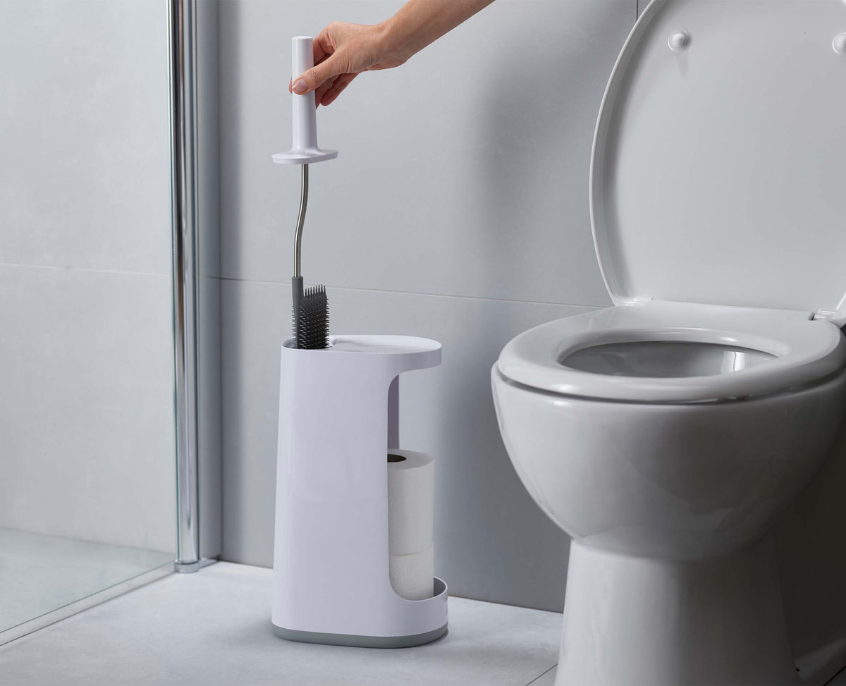 Joseph Joseph Flex™ Store Light Grey Toilet Brush With Storage Caddy