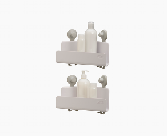 Joseph Joseph EasyStore™ 2-piece White Corner Shower Shelf Set