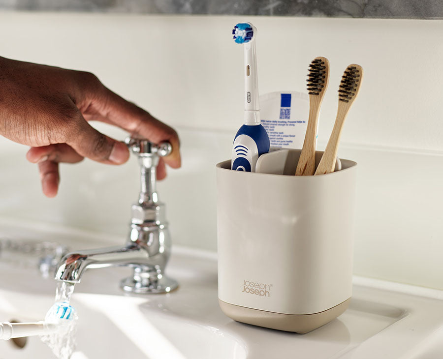 Joseph Joseph EasyStore™ Matt Ecru Toothbrush Holder