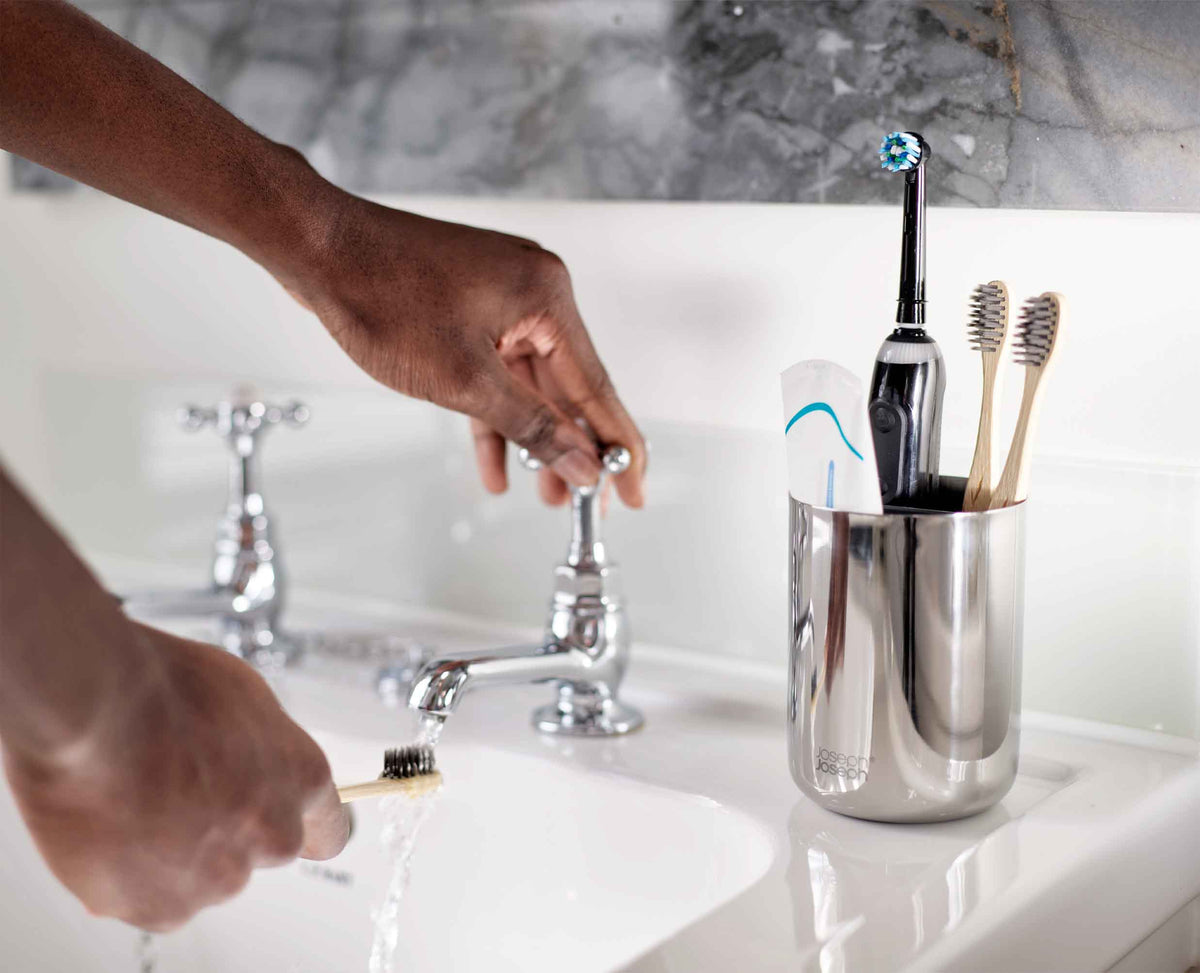 Joseph Joseph EasyStore™ Luxe Stainless-steel Toothbrush Caddy