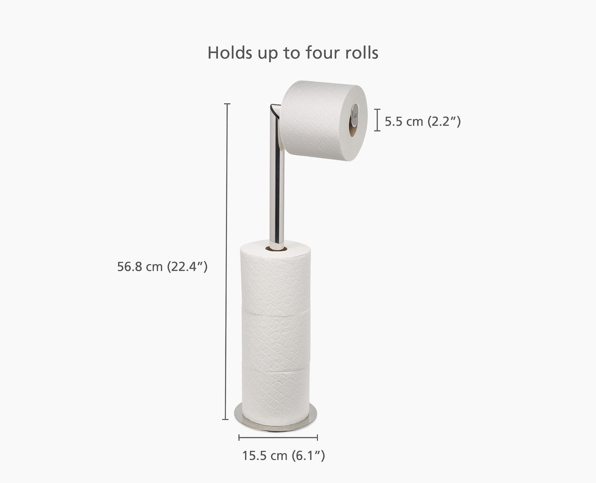 Joseph Joseph EasyStore™ Luxe 2-in-1 Stainless-steel Toilet Roll Stand