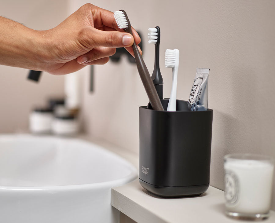 Joseph Joseph EasyStore™ Matt Black Toothbrush Holder