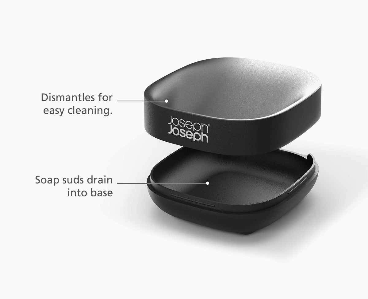 Joseph Joseph Slim™ Compact Matt Black Soap Dish