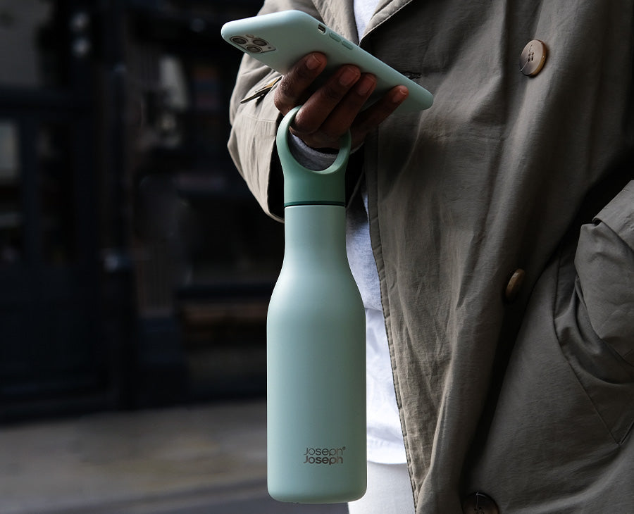 Joseph Joseph Loop™ 500ml Stainless-steel Green Vacuum Insulated Water Bottle