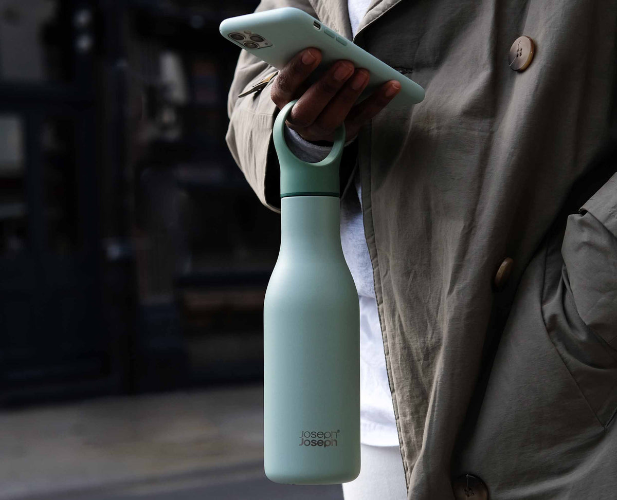 Joseph Joseph Loop™ 500ml Stainless-steel Green Vacuum Insulated Water Bottle
