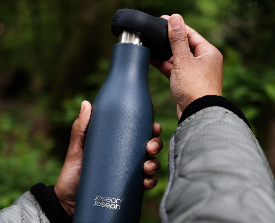 Joseph Joseph Loop™ 500ml Stainless-steel Blue Vacuum Insulated Water Bottle