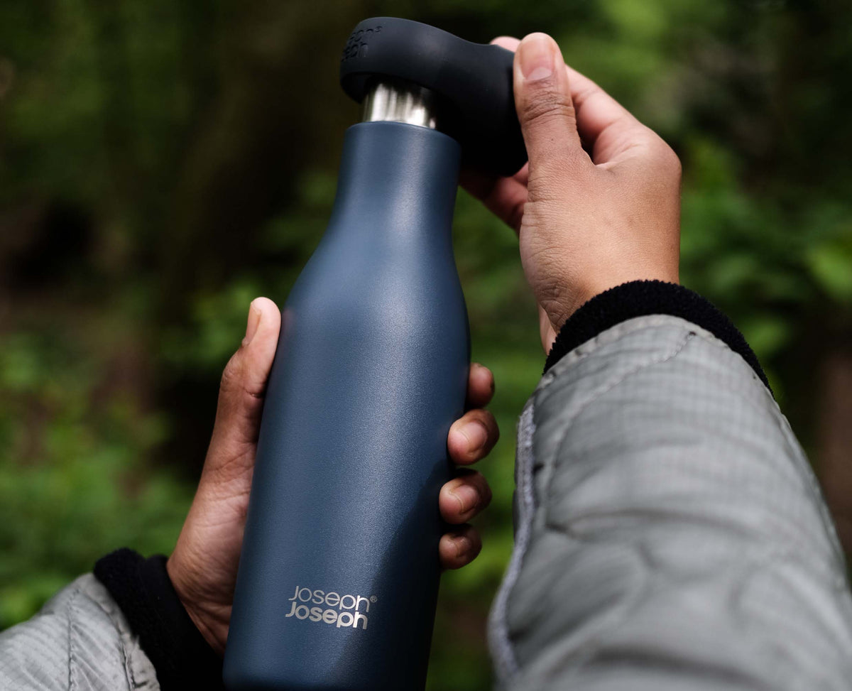 Joseph Joseph Loop™ 500ml Stainless-steel Blue Vacuum Insulated Water Bottle