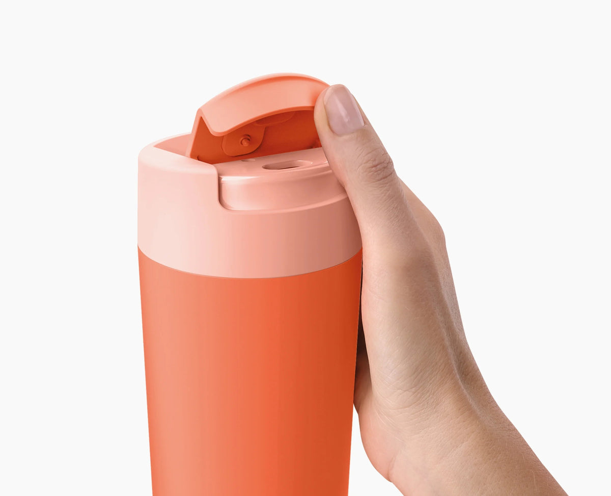 Joseph Joseph Sipp™ Coral Travel Mug Large With Hygienic Lid 454ml