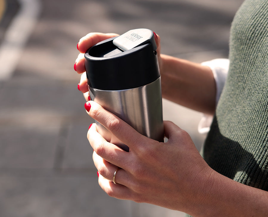 Joseph Joseph Sipp™ Stainless-steel Travel Mug Large With Hygienic Lid 454ml