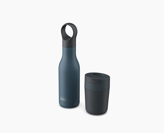 Joseph Joseph 2-piece Blue Travel Mug & Bottle Set