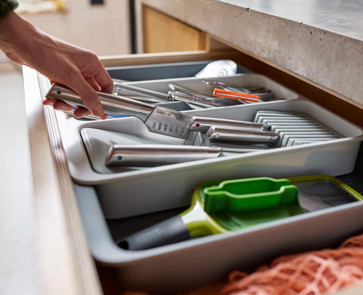 Joseph Joseph DrawerStore™ Expanding Tiered Cutlery, Utensil, Gadget & Knife Organizer