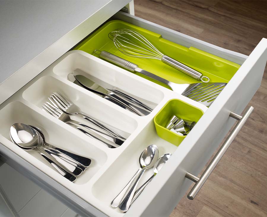 Joseph Joseph DrawerStore™ Green Expandable Cutlery Tray