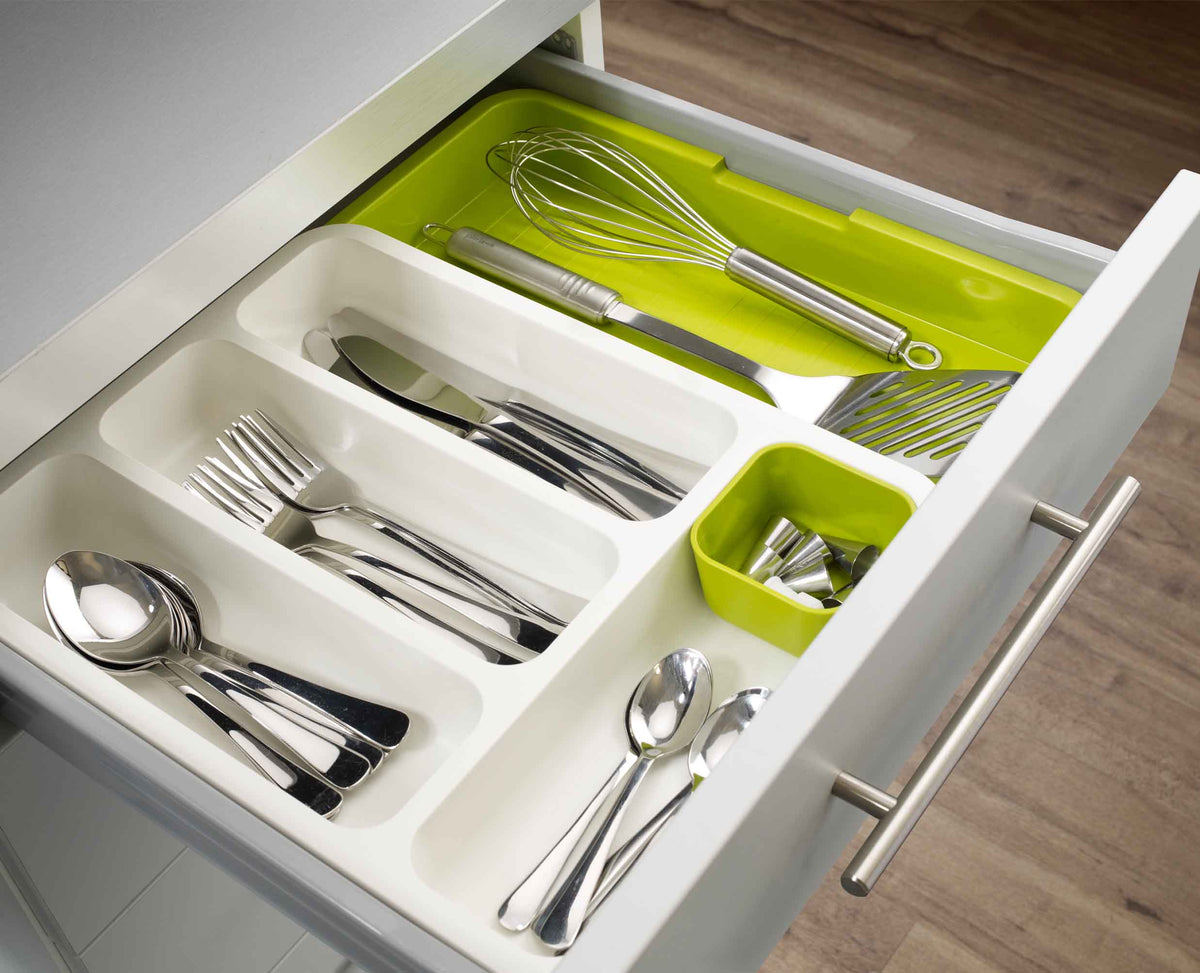 Joseph Joseph DrawerStore™ Green Expandable Cutlery Tray