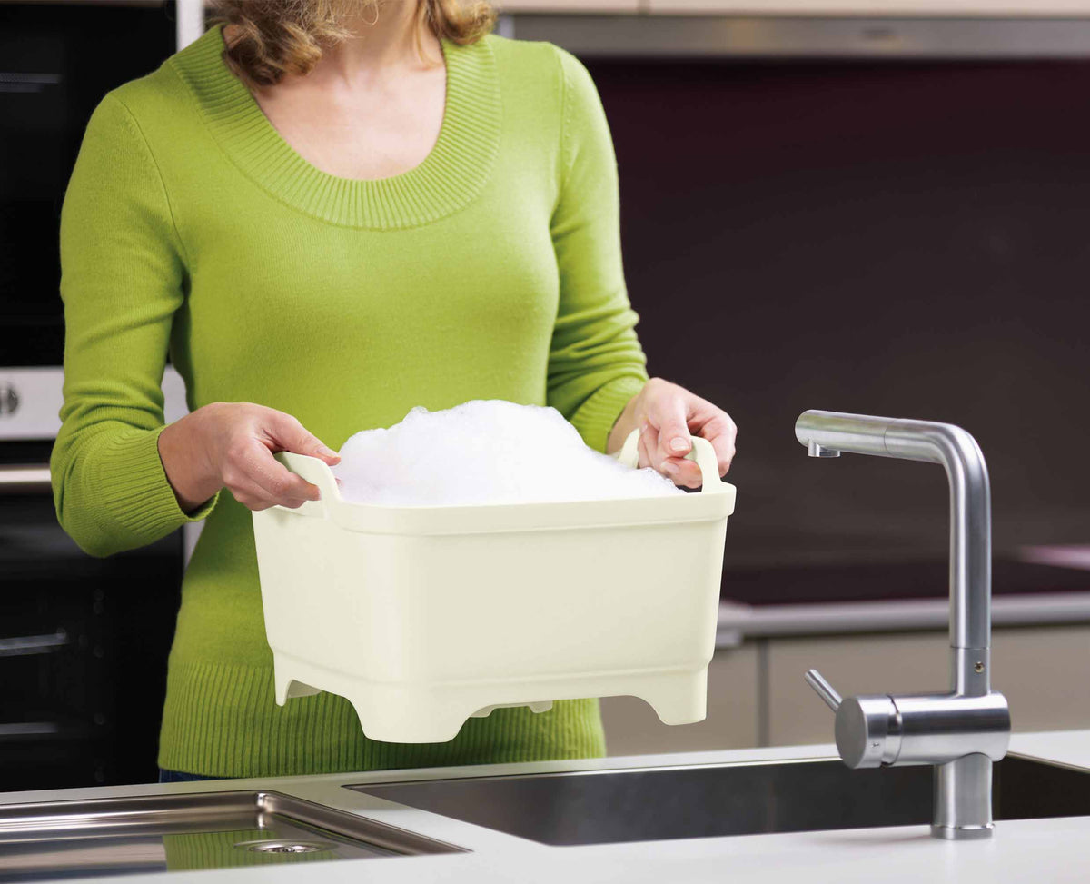 Wash&Drain™ White Green Washing-up Bowl