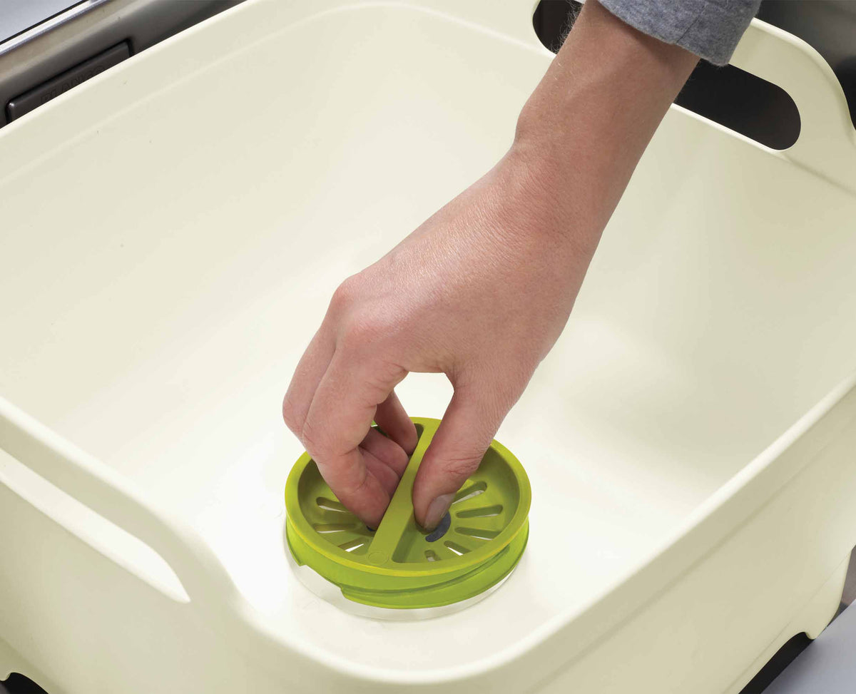 Wash&Drain™ White Green Washing-up Bowl