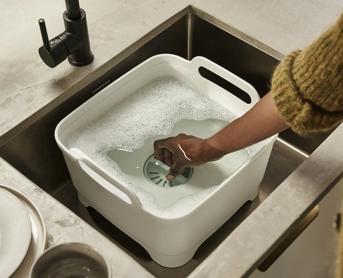 Joseph Joseph Wash&Drain™ Stone Green Washing-up Bowl