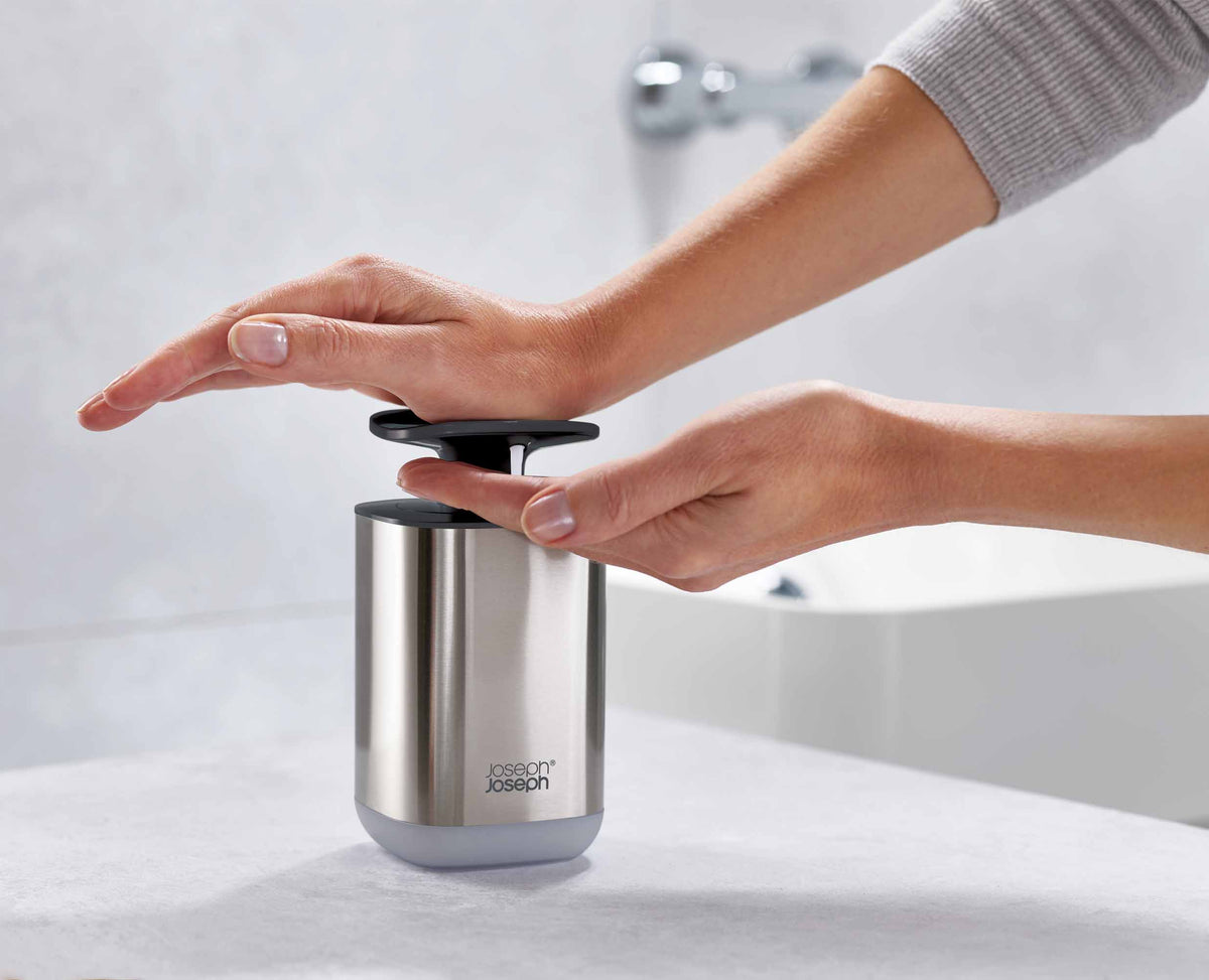 Joseph Joseph Presto™ Steel Grey Hygienic Soap Dispenser