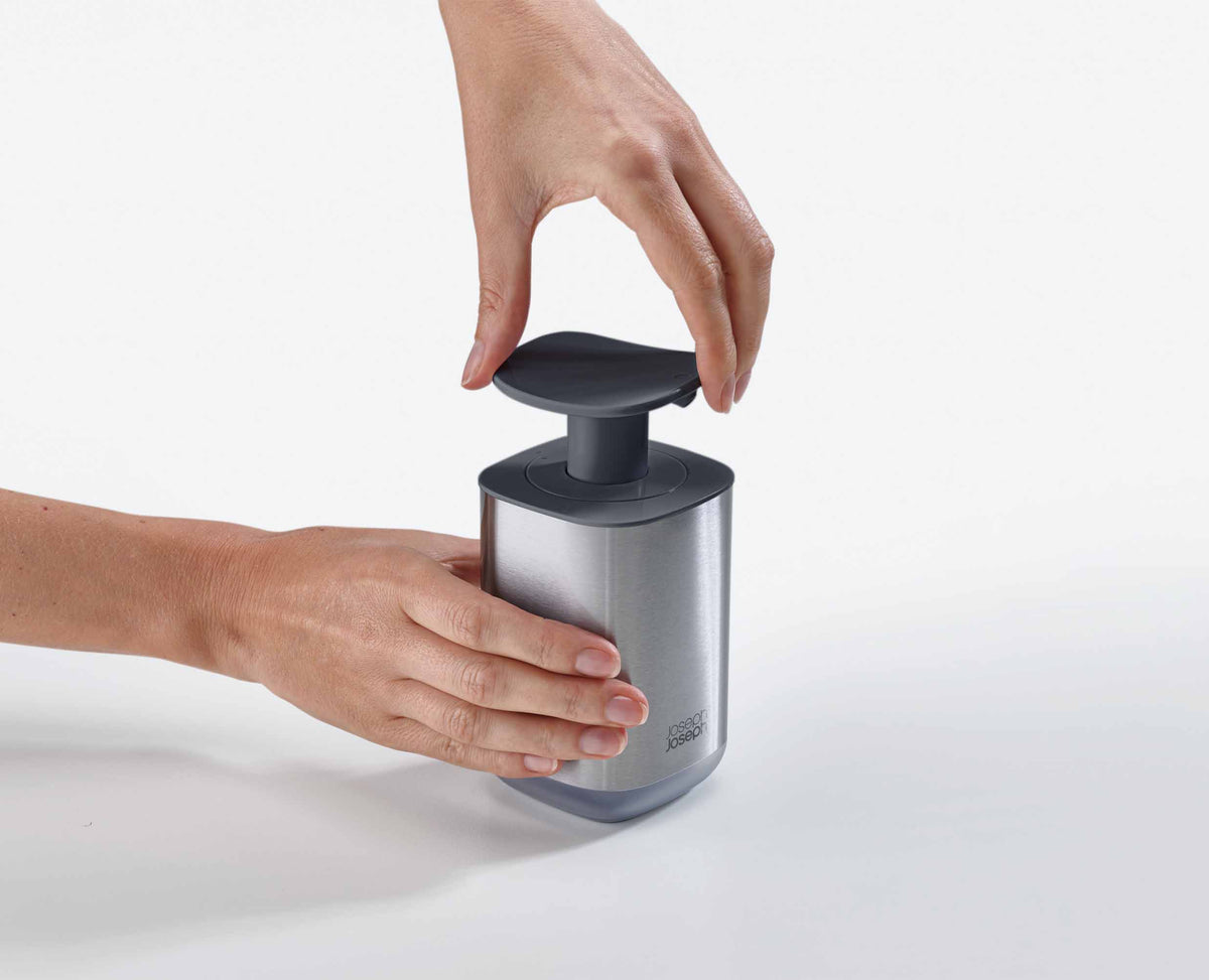 Joseph Joseph Presto™ Steel Grey Hygienic Soap Dispenser