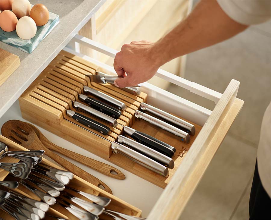 Joseph Joseph DrawerStore™ Bamboo Large 2-tier Knife Organiser