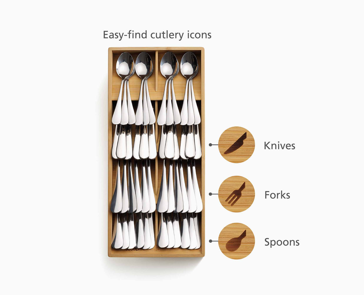 Joseph Joseph DrawerStore™ Bamboo Large Cutlery Organizer