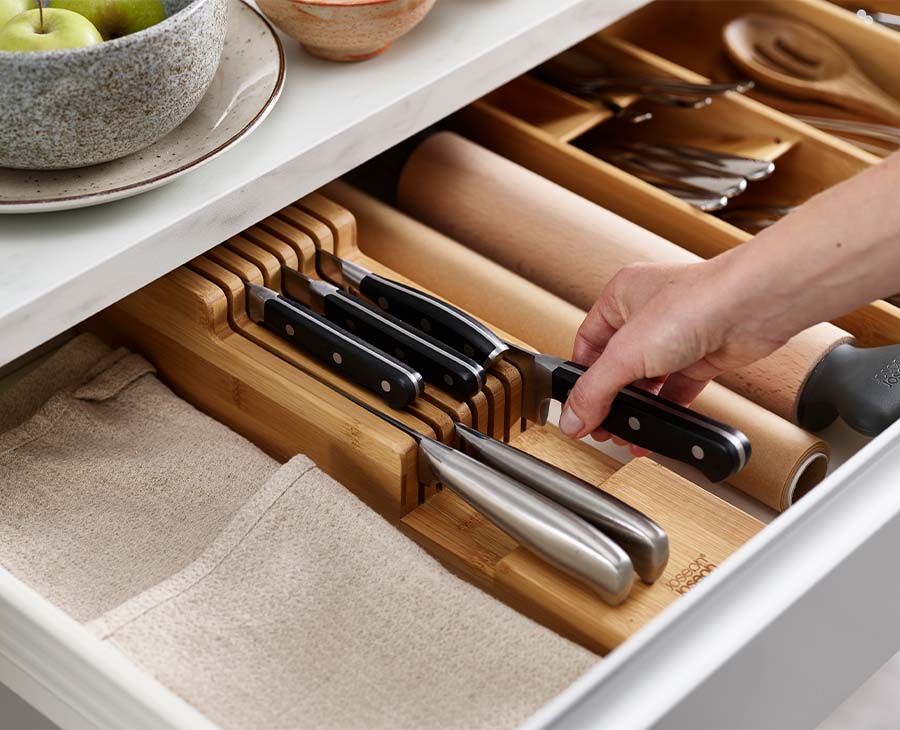 Joseph Joseph DrawerStore™ Bamboo Compact Knife Organizer