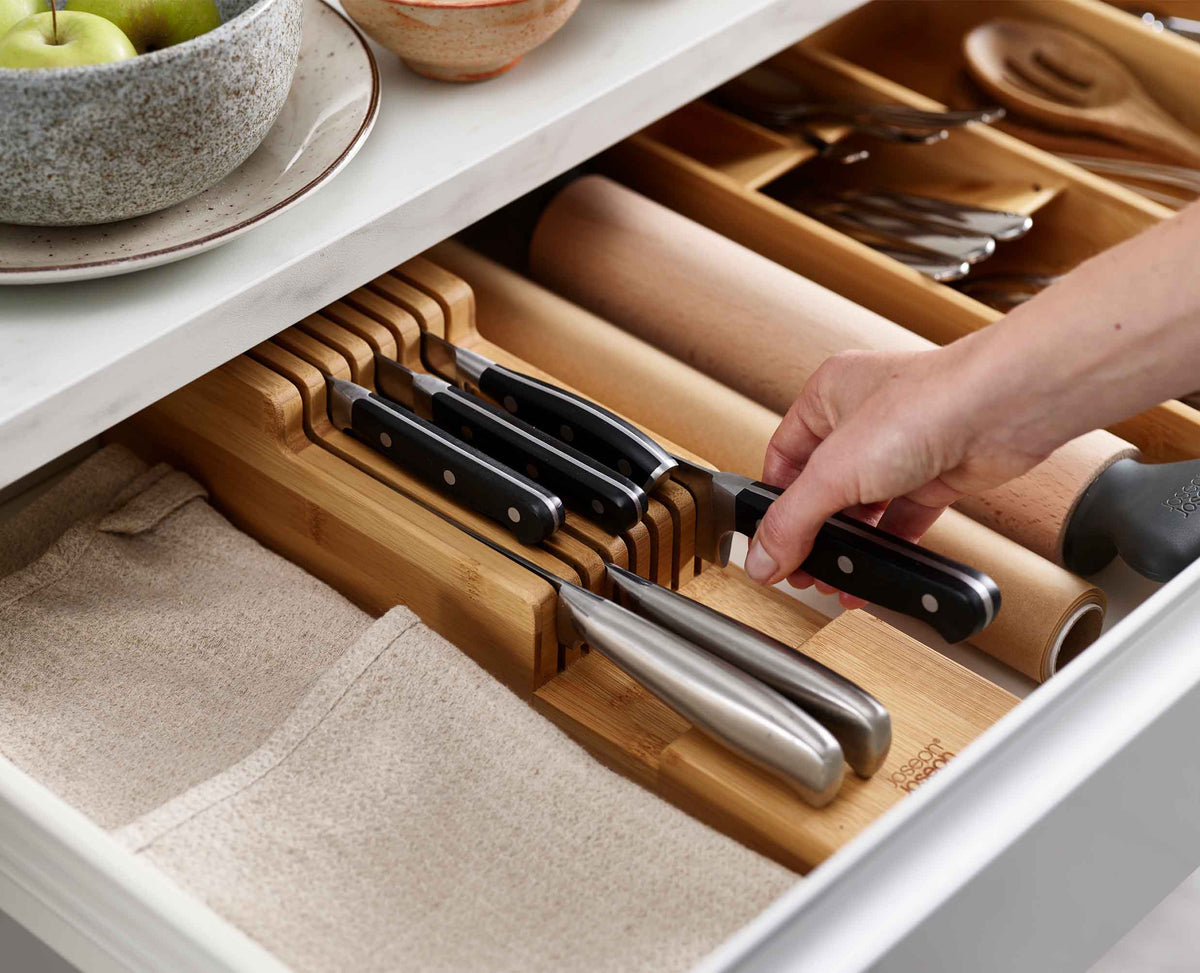 Joseph Joseph DrawerStore™ Bamboo Compact Knife Organizer