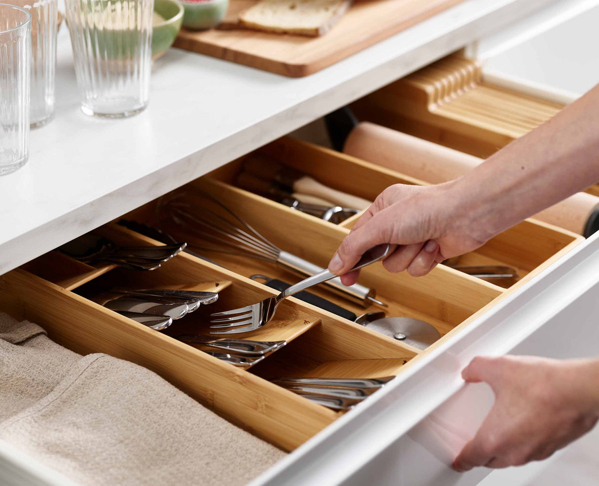 Joseph Joseph DrawerStore™ Bamboo Cutlery, Utensil & Gadget Organizer