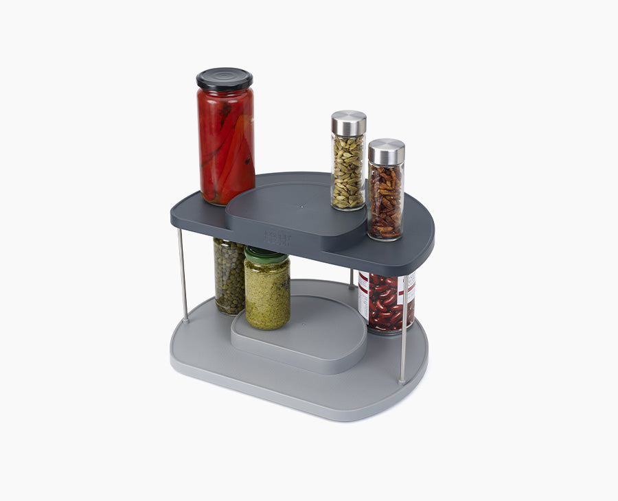 Joseph Joseph CupboardStore™ 2-tier Grey Rotating Organiser