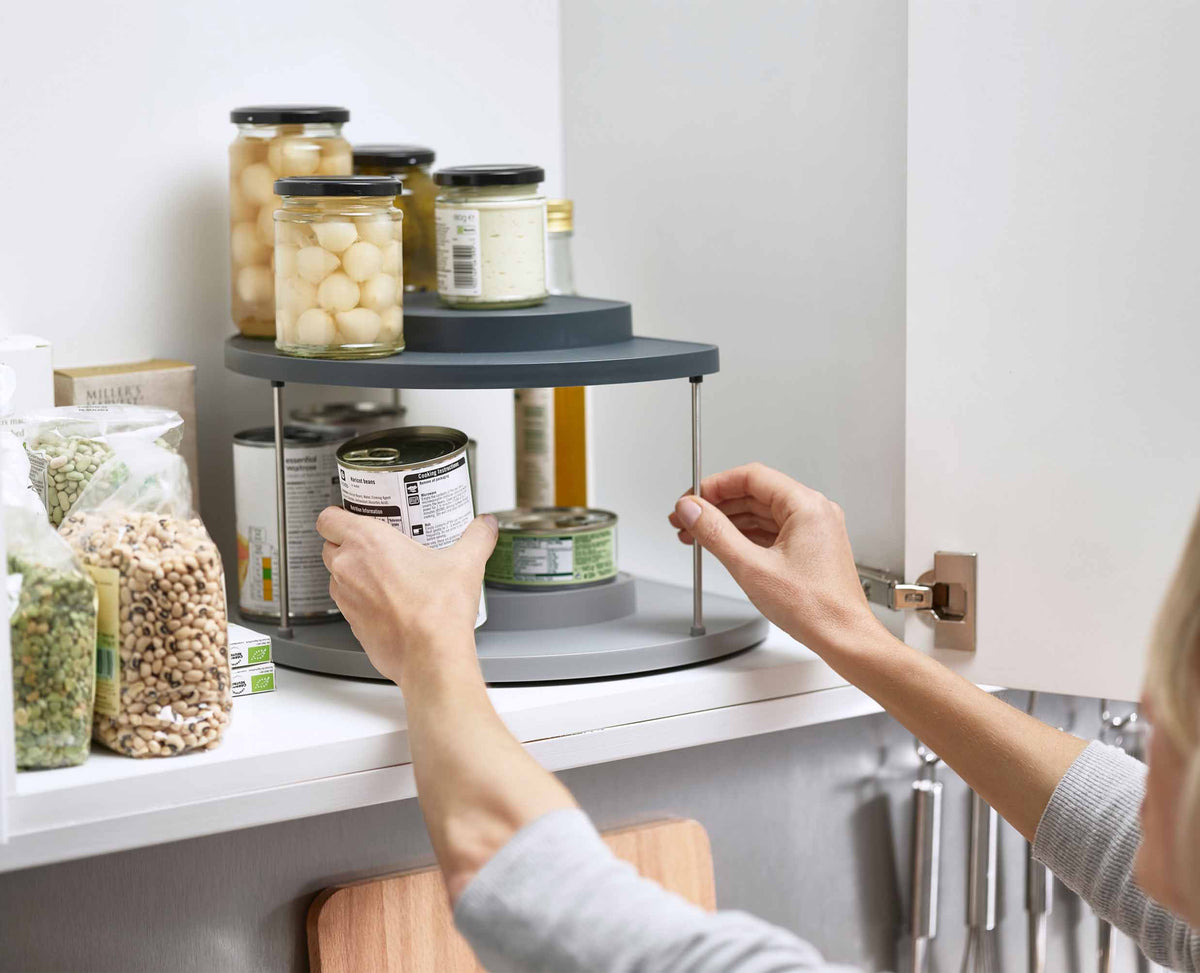 Joseph Joseph CupboardStore™ 2-tier Gray Rotating Organizer