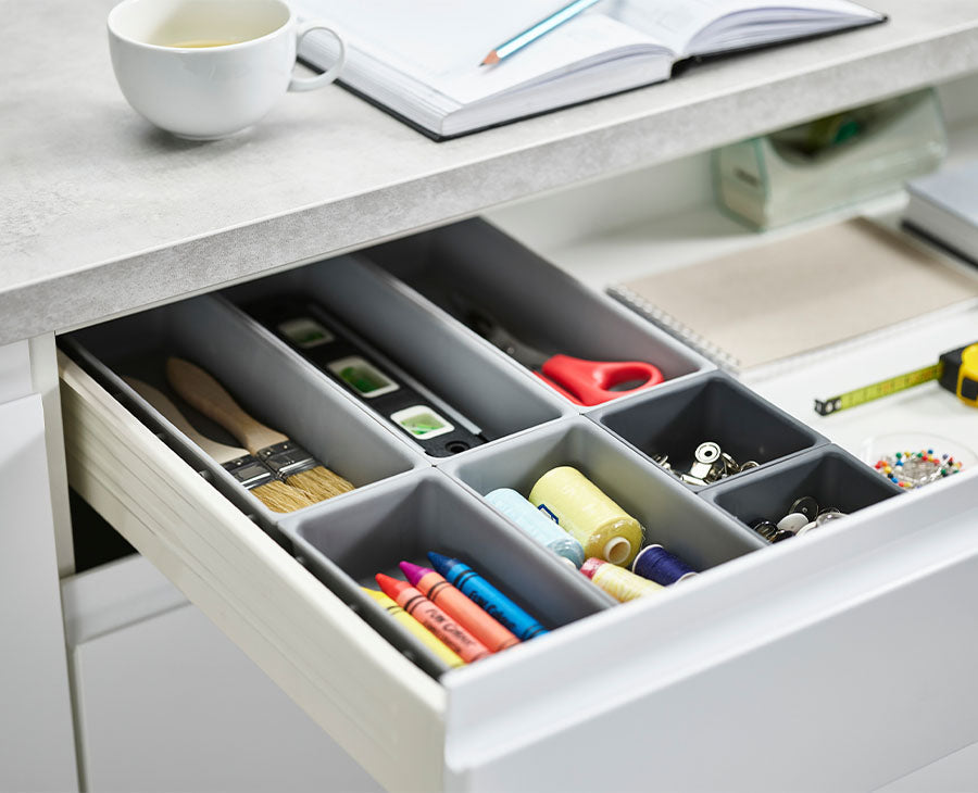 Joseph Joseph Blox™ 7-piece Gray Drawer Organizer Set