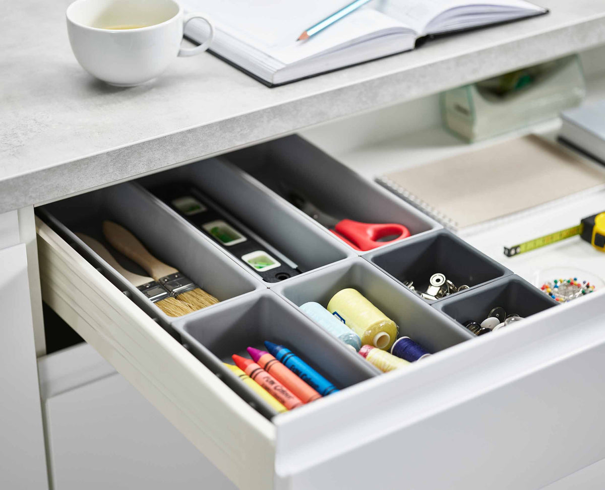 Joseph Joseph Blox™ 7-piece Grey Drawer Organiser Set