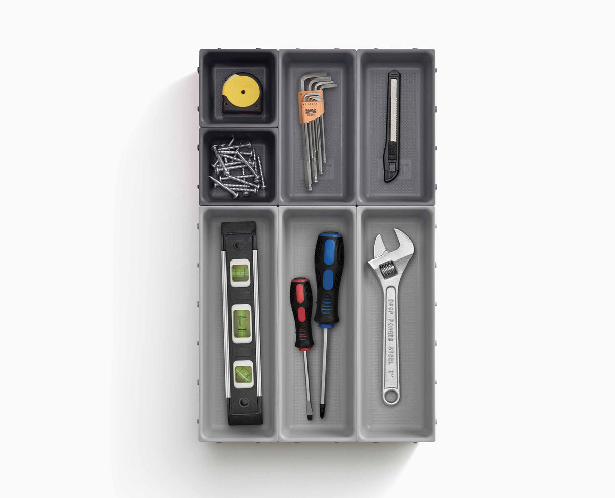 Joseph Joseph Blox™ 7-piece Grey Drawer Organiser Set