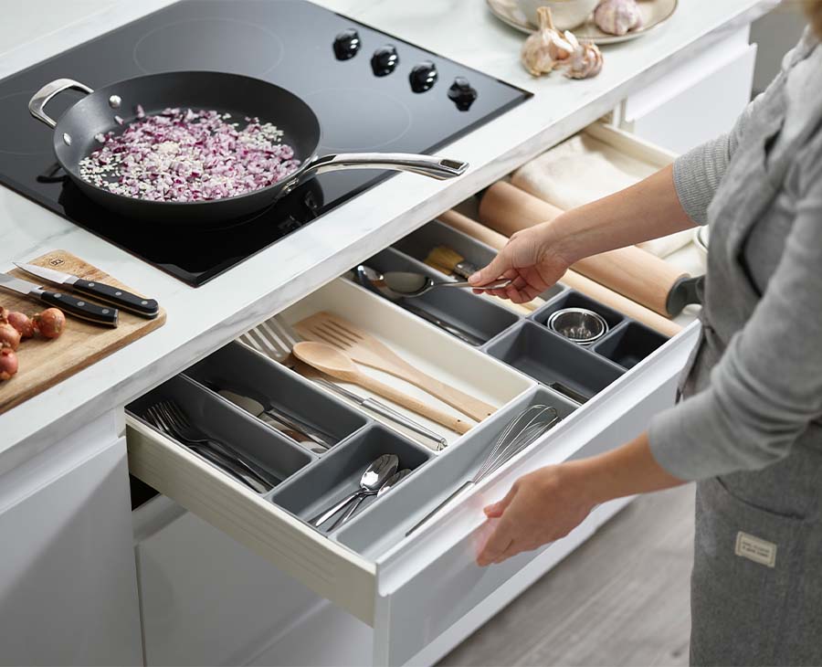 Joseph Joseph Blox™ 10-piece Grey Drawer Organiser Set