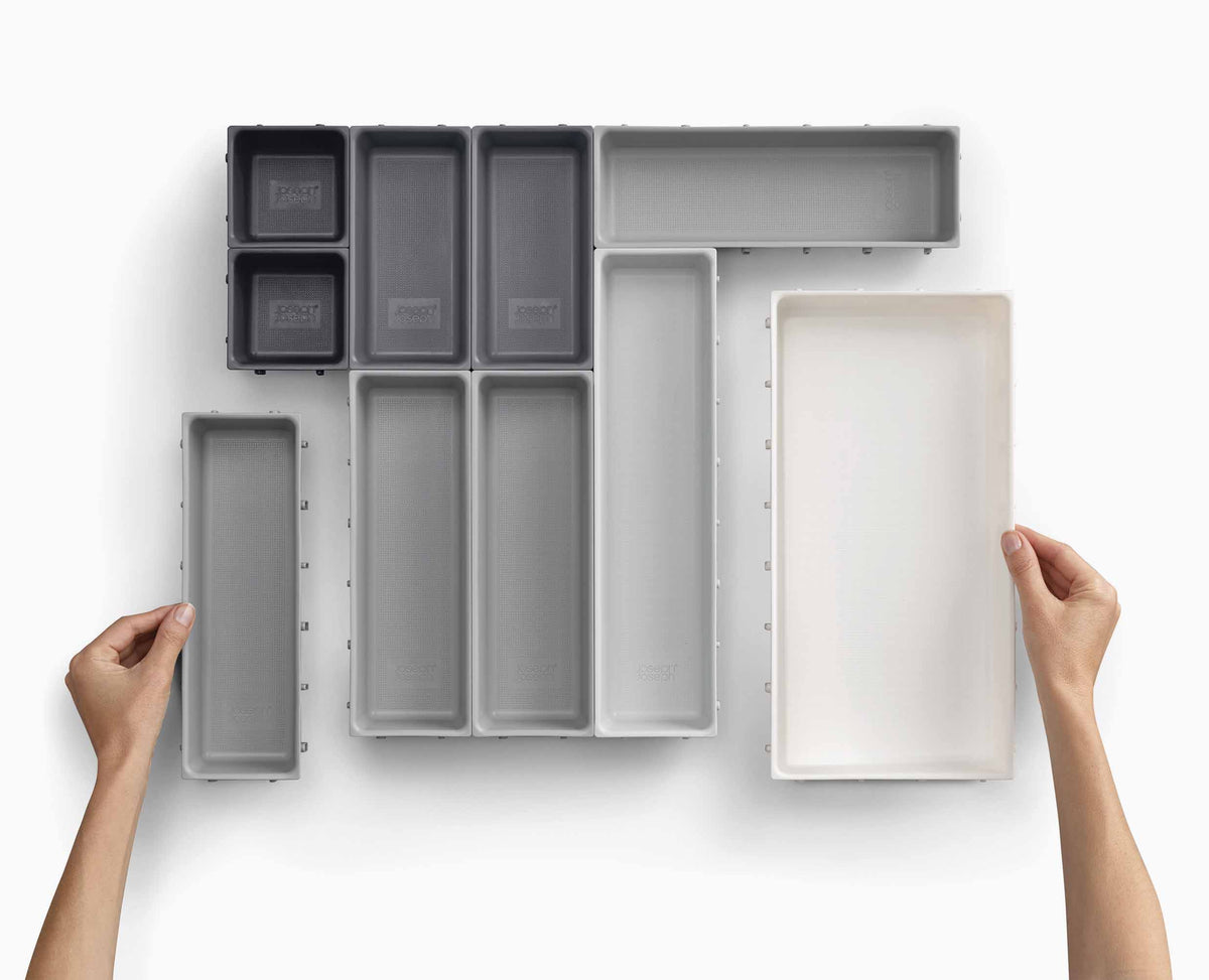 Joseph Joseph Blox™ 10-piece Grey Drawer Organiser Set