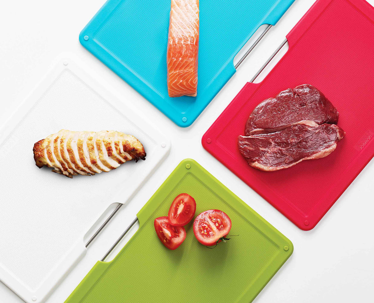 Joseph Joseph Folio™ 4-piece Multicolour Chopping Board Set With Chef's Knife