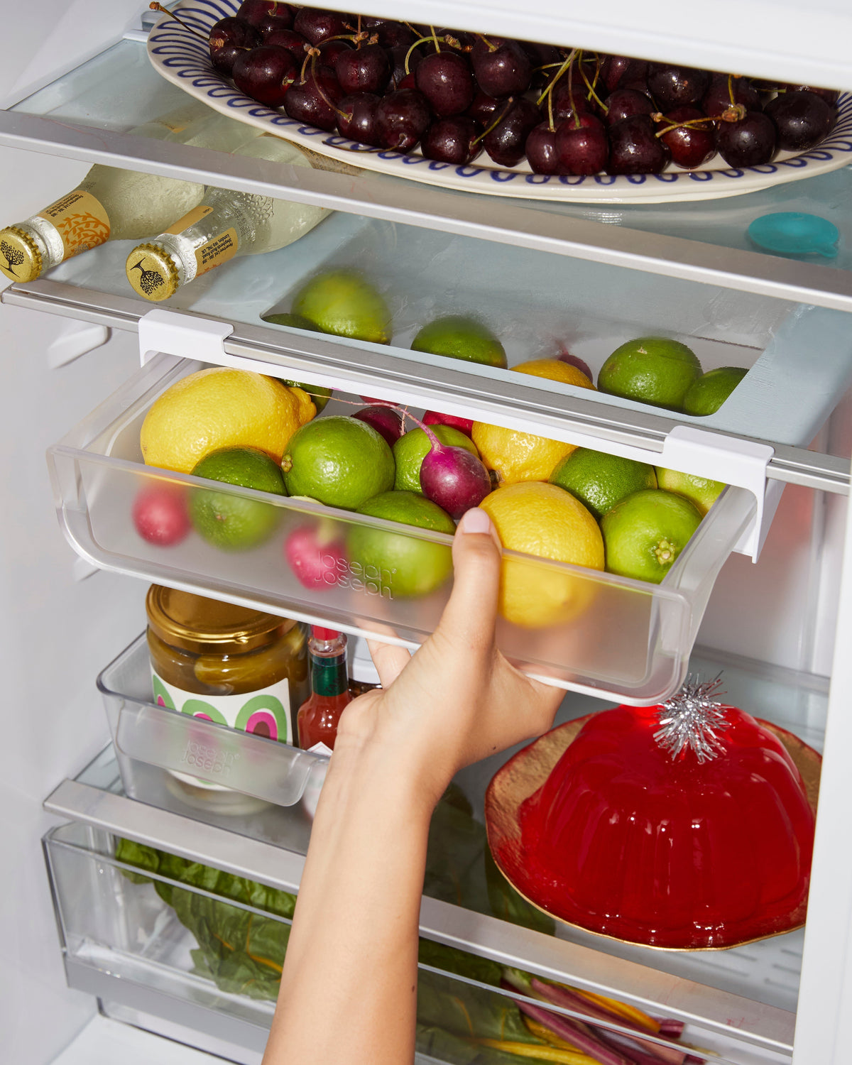 Joseph Joseph 2-piece FridgeStore™ Clear Under-shelf Drawer & Storage Bin Set