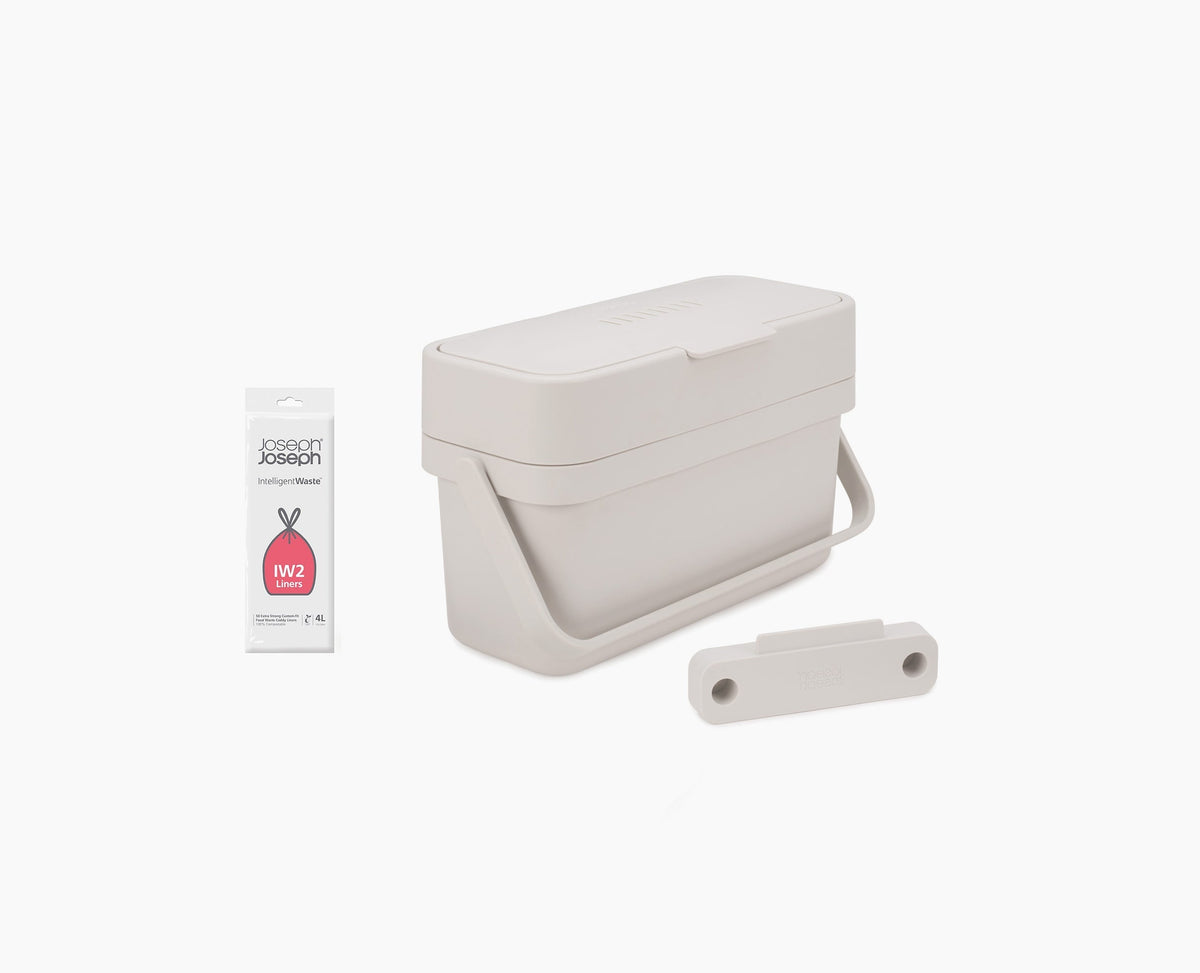 Joseph Joseph Compo™ 4L Stone Food Waste Caddy Starter Set