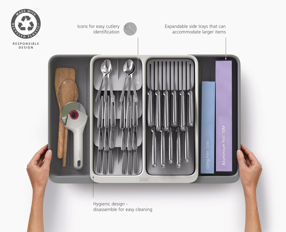 Joseph Joseph DrawerStore™ Expanding Tiered Cutlery, Utensil, Gadget & Knife Organizer