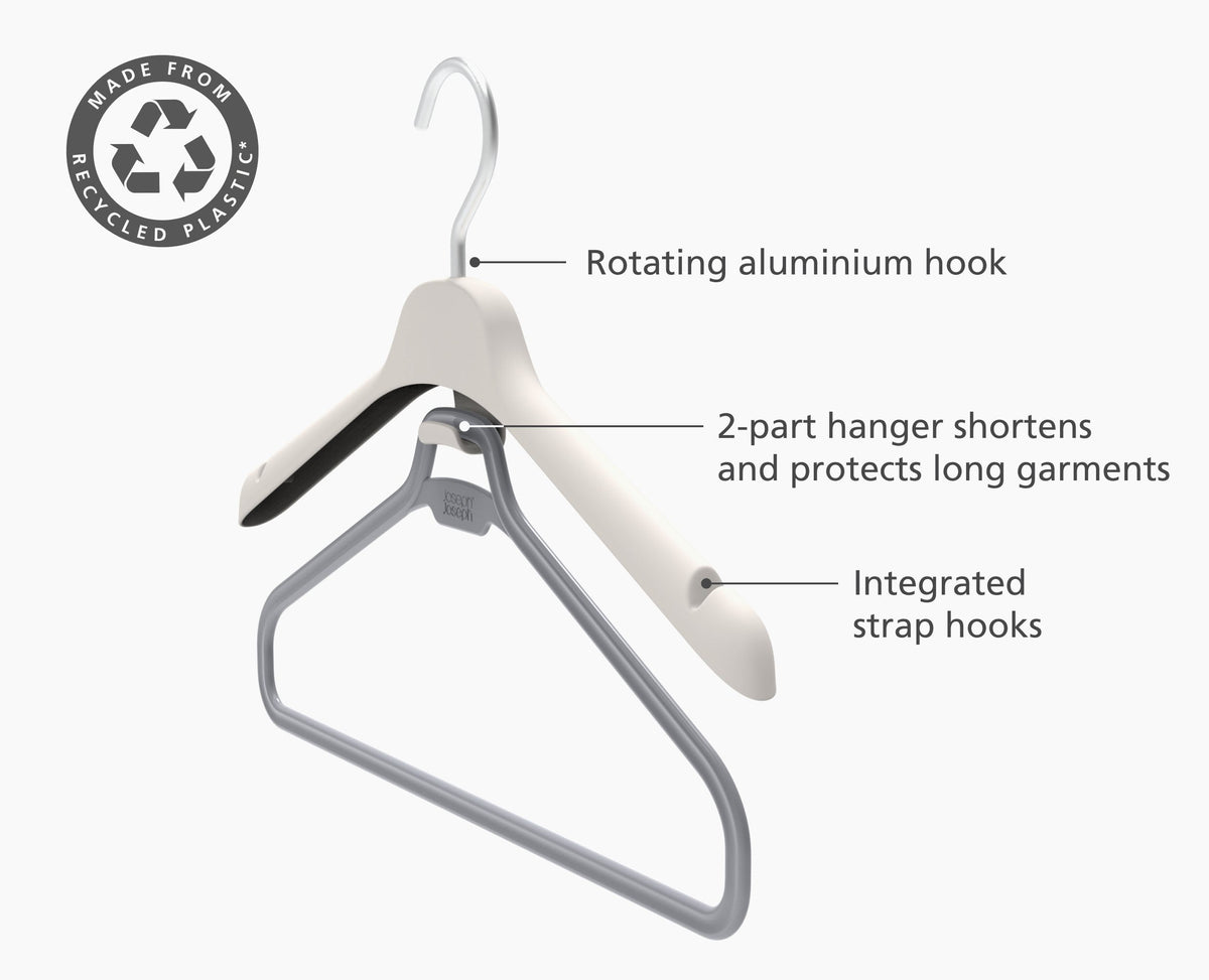 Joseph Joseph Orderly™ Set Of 2 Ecru Long Garment Hangers