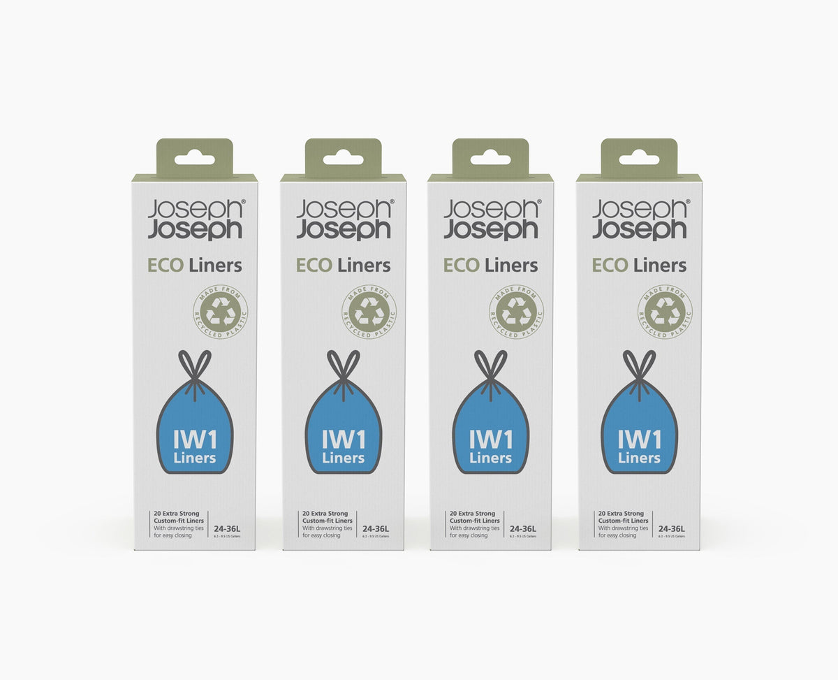 Joseph Joseph IW1 24-36L Gray Recycled Trash Bags - 4 Pack