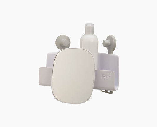 Joseph Joseph EasyStore™ White Corner Shower Shelf With Removable Mirror