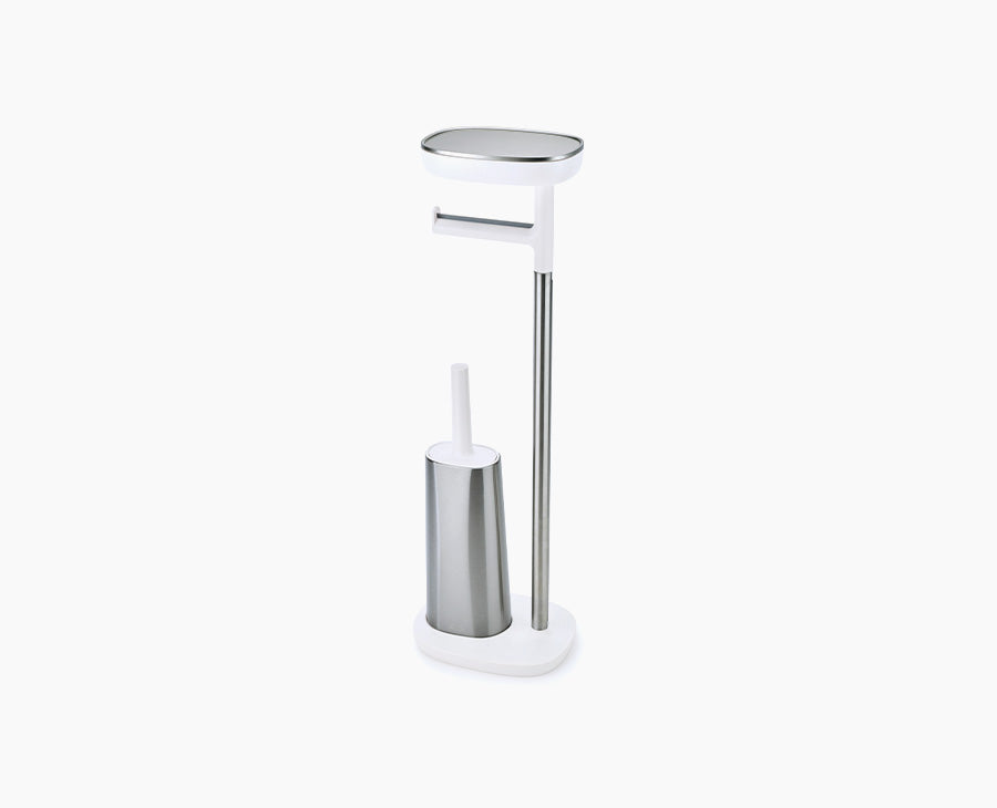 Joseph Joseph EasyStore™ Plus Stainless-steel Toilet Roll Holder With Toilet Brush