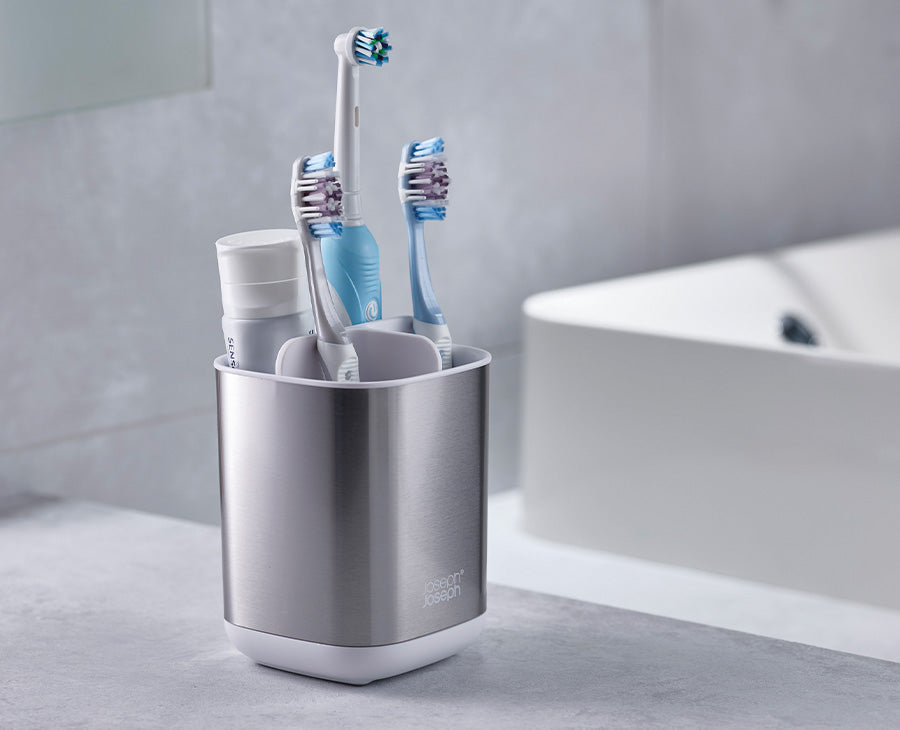 Joseph Joseph EasyStore™ Stainless-steel Toothbrush Holder